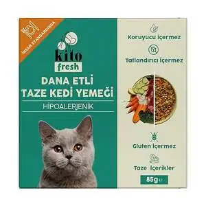 Kito Fresh Dana Etli Kedi Yemeği 85 gr