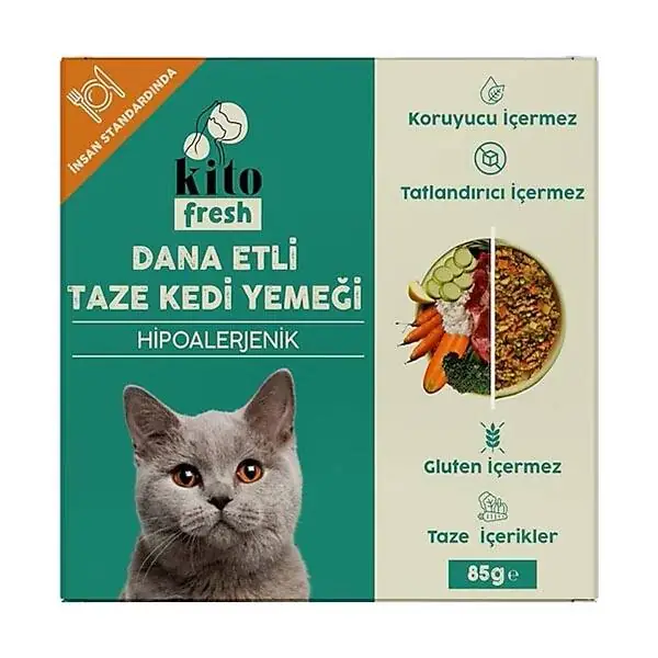Kito Fresh Dana Etli Kedi Yemeği 85 gr - 1
