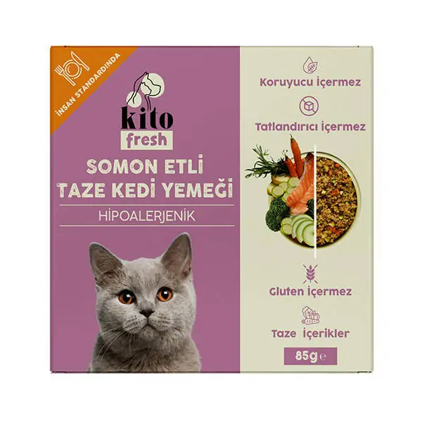 Kito Fresh Somonlu Kedi Yemeği 85 gr - 1