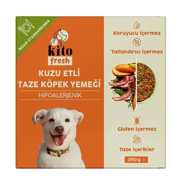 Kito Fresh Kuzu Etli Köpek Yemeği 250 gr - 1