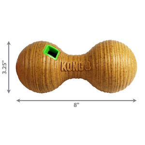 Kong Bamboo Feeder Köpekler için Dambıl Şeklinde Ödül Maması Dağıtma Oyuncağı M - 2