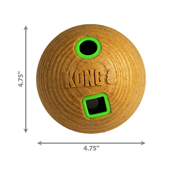Kong Bamboo Feeder Köpekler için Top Şeklinde Ödül Maması Dağıtma Oyuncağı M - 3