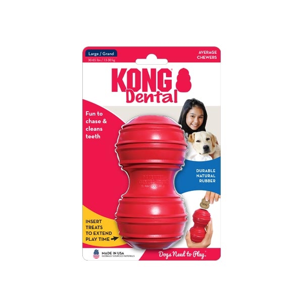 Kong Dental Diş Sağlığı Destekleyici Kauçuk Köpek Oyuncağı (L) - 1