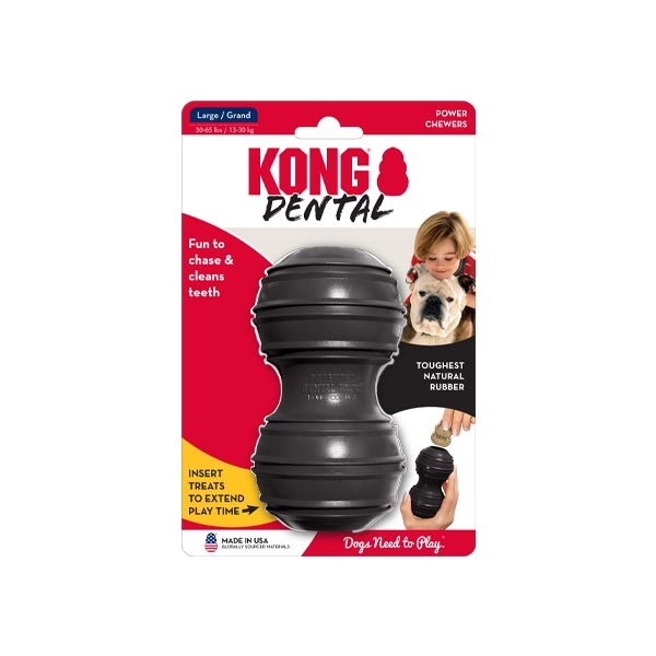 Kong Extreme Dental Diş Sağlığı Destekleyici Ultra Sert Kauçuk Köpek Oyuncağı (L) - 1