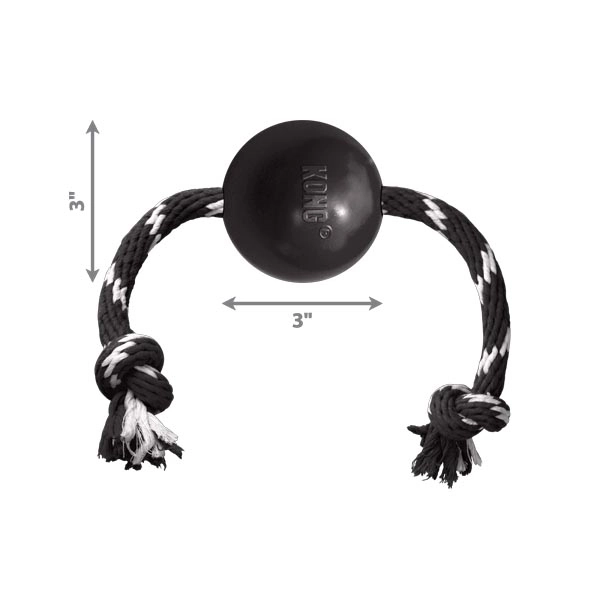 KONG Extreme Top Şeklinde Sesli ve İp Sallantılı Köpek Oyuncağı Ultra Sert L - 2