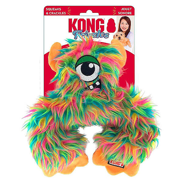 Kong Frizzles Frazzle Sevimli Canavar Peluş Köpek Oyuncağı M