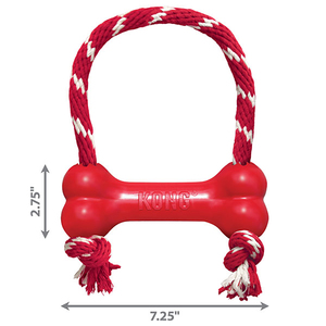 Kong Goodie Bone Kemik Şeklinde Çok Amaçlı İp Sallantılı Köpek Oyuncağı M