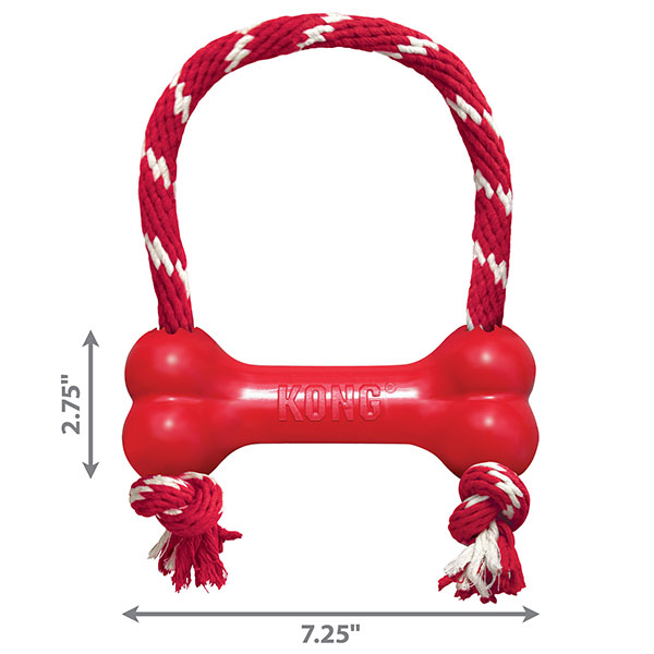 Kong Goodie Bone Kemik Şeklinde Çok Amaçlı İp Sallantılı Köpek Oyuncağı M - 2