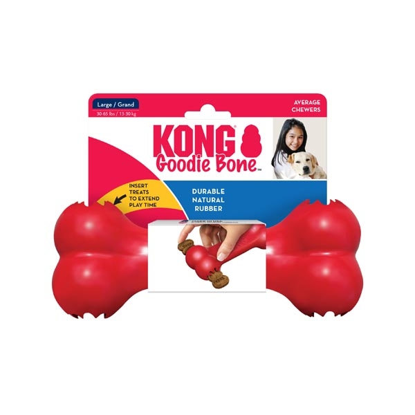 Kong Goodie Bone Kemik Şeklinde Çok Amaçlı Köpek Oyuncağı L - 1