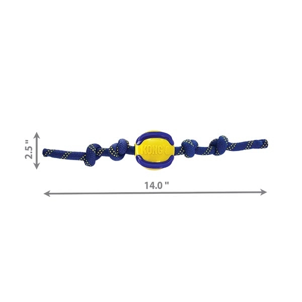 KONG Jaxx Brights Sandviç Şeklinde İp Uzantılı Köpek Oyuncağı M - 3