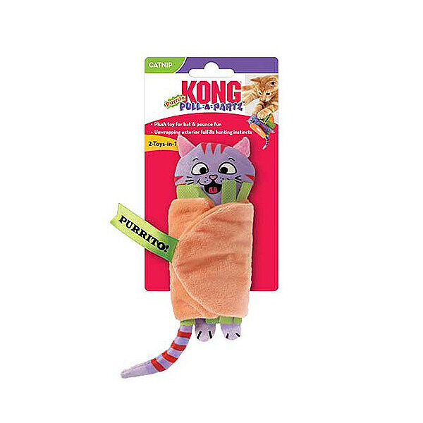 Kong Pull-A-Partz Purrito Kedi Oyuncağı