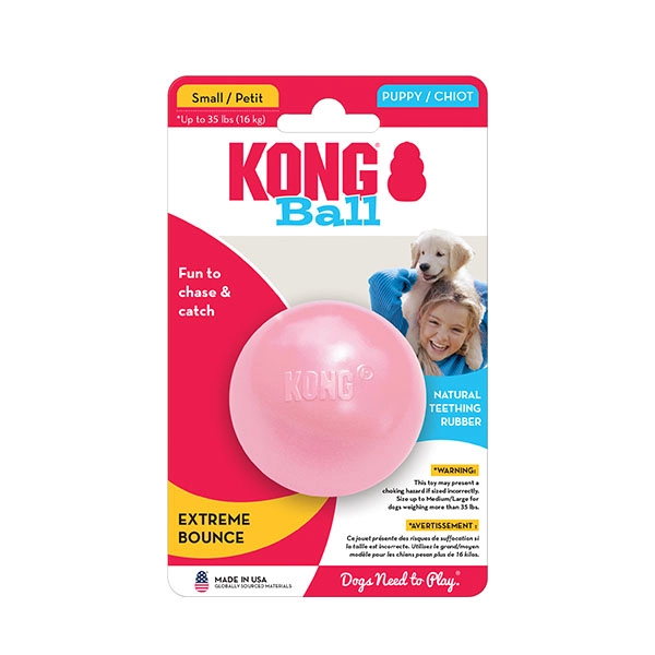 KONG Puppy Ball Delikli Top Şeklinde Çok Amaçlı Yavru Köpek Oyuncağı M/L - 1