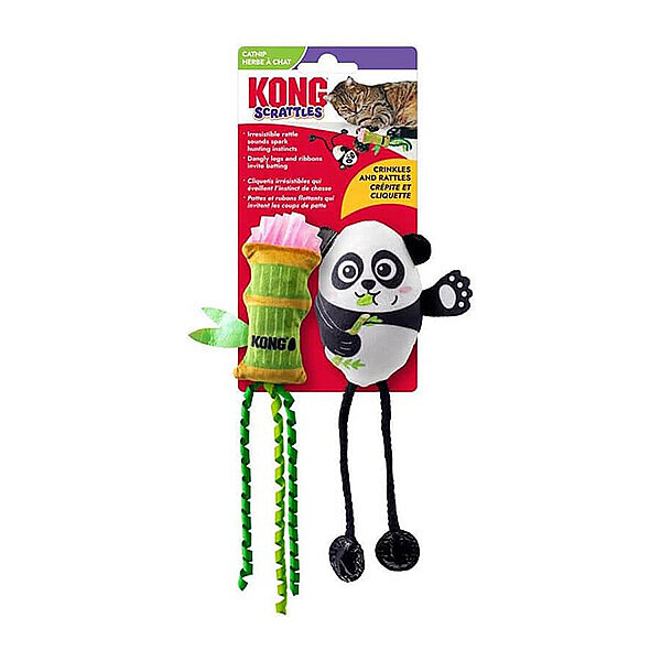 Kong Scrattles Peluş Panda Kedi Oyuncağı 2'Li