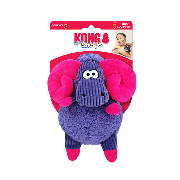KONG Sherps Sevimli Hipopotam Şeklinde Peluş Köpek Oyuncağı M - 1