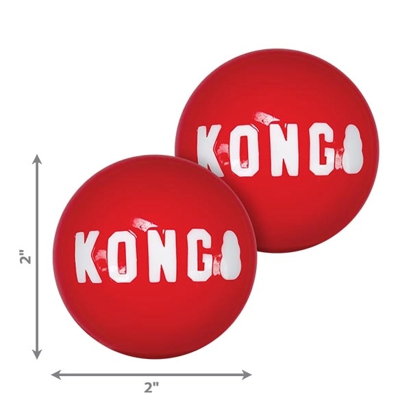KONG Signature Ball Top Şeklinde Köpek Oyuncağı M 2li - 2
