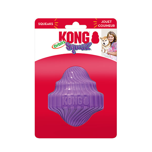 Kong Squeezz Orbitz Dönen Top Şeklinde Köpek Oyuncağı M/L - 1