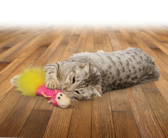 Kong Tüylü ve Kediotlu Kedi Oyuncak Yastık 16cm - 2