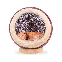 Markamama Küre Şeklinde Kedi Evi 45 CM Kahverengi - 1