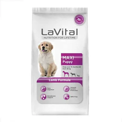 La Vital Büyük Irk Kuzu Etli Yavru Köpek Maması 3 KG - 1