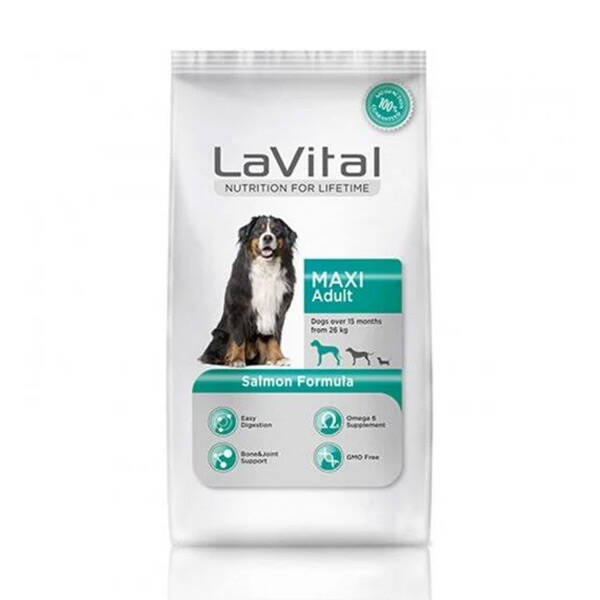 LaVital Somonlu Büyük Irk Yetişkin Kuru Köpek Maması 12+3 kg - 1