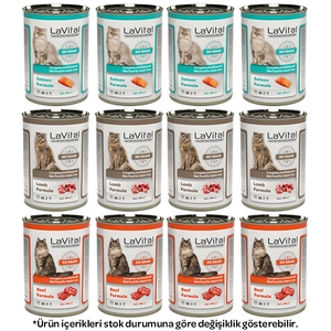 La Vital Karışık Kedi Yaş Maması 400 gr X 12 Adet