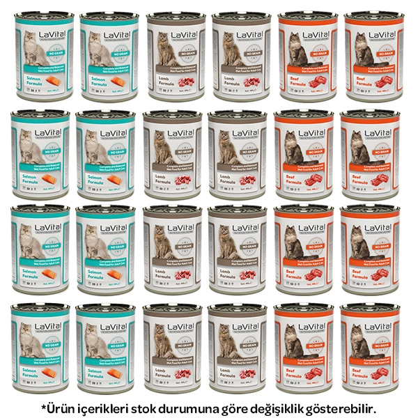 La Vital Karışık Kedi Yaş Maması 400 gr X 24 Adet - 1