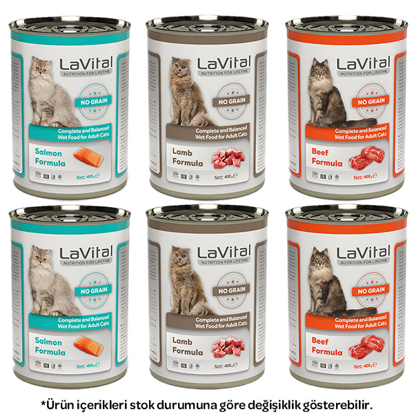 La Vital Karışık Kedi Yaş Maması 400 gr X 6 Adet - 1