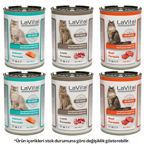 La Vital Karışık Kedi Yaş Maması 400 gr X 6 Adet - 1