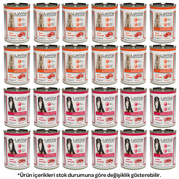 La Vital Karışık Köpek Yaş Maması 400 gr X 24 Adet - 1