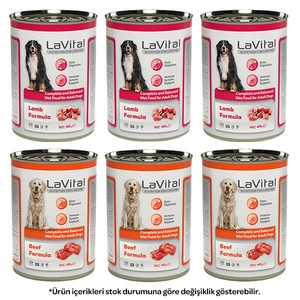 La Vital Karışık Köpek Yaş Maması 400 gr X 6 Adet - 2