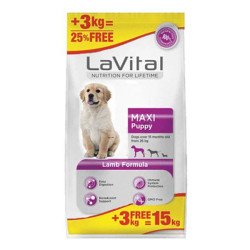 La Vital Kuzu Etli Büyük Irk Yavru Köpek Maması 12 + 3 KG