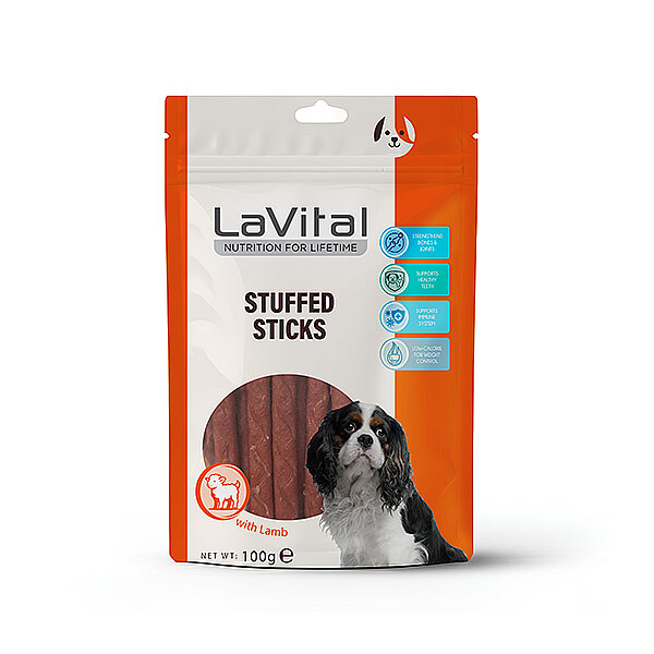 LaVital Kuzu Etli ve Somonlu Yumuşak Çubuk Köpek Ödül Maması 100 g - 1