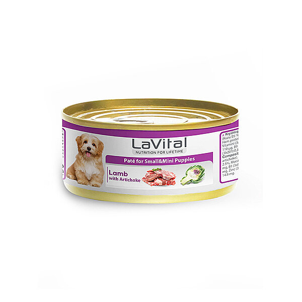 LaVital Kuzu Etli ve Enginarlı Küçük Irk Yavru Yaş Köpek Maması 85 g - 1