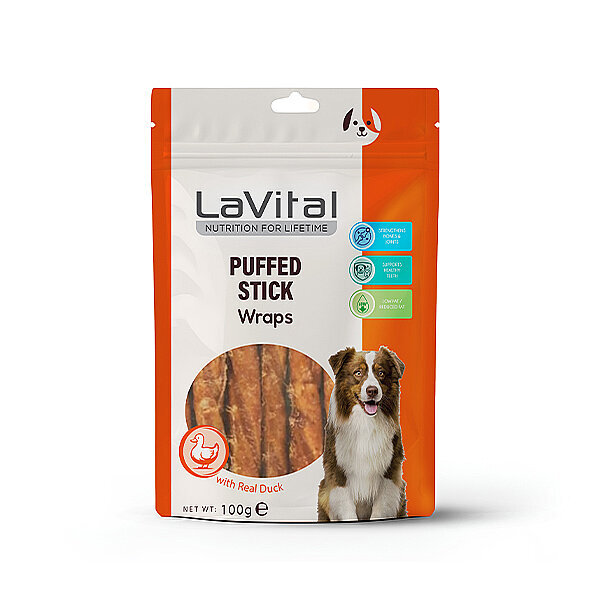 La Vital Ördek Eti Sarılı Dolgulu Çubuk Köpek Ödül Maması Köpek Ödül Maması 100 Gr