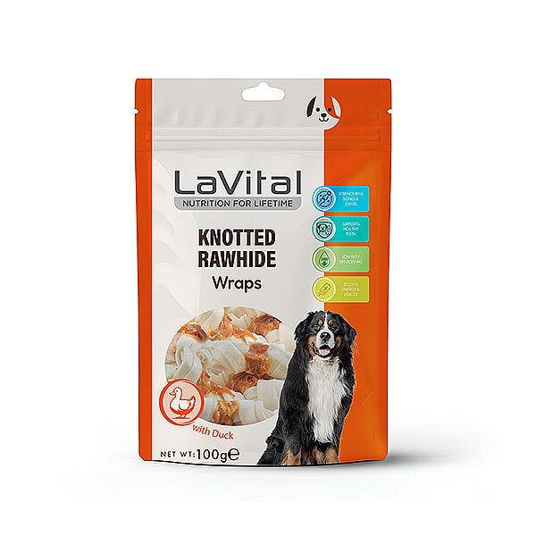 LaVital Ördek Eti Sarılı Kemik Köpek Ödül Maması 100 g - 1