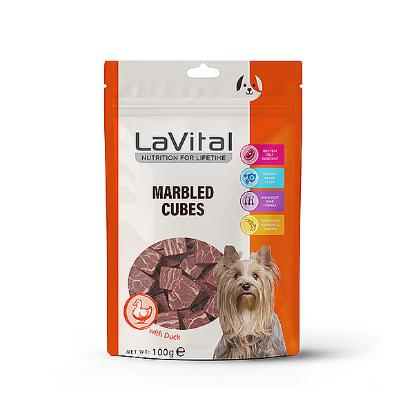 LaVital Ördek Etli Küp Köpek Ödül Maması 100 g