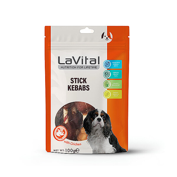 La Vital Ördek Etli veTavuk Ciğerli Kebap Köpek Ödül Maması Köpek Ödül Maması 100 Gr - 1