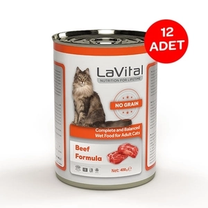 La Vital Sığır Etli Yaş Kedi Maması 400 GR X 12 Adet
