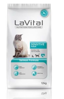 LaVital Somonlu Hassas Yetişkin Kuru Kedi Maması 12 kg - 1