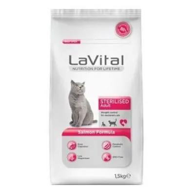 La Vital Somonlu Kısırlaştırılmış Kedi Maması 1.5 KG - 1