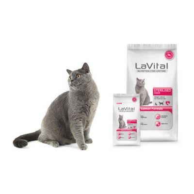LaVital Somonlu Kısırlaştırılmış Yetişkin Kuru Kedi Maması 12 kg - 2