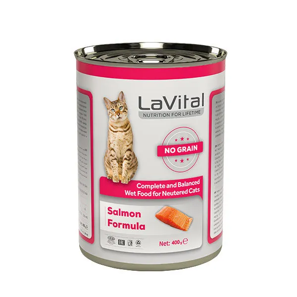 La Vital Somonlu Kısırlaştırılmış Yaş Kedi Maması 400 GR - 1