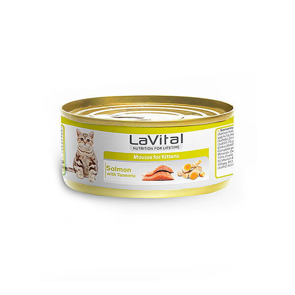 La Vital Somonlu ve Zerdeçallı Yavru Kedi Konservesi  85 Gr