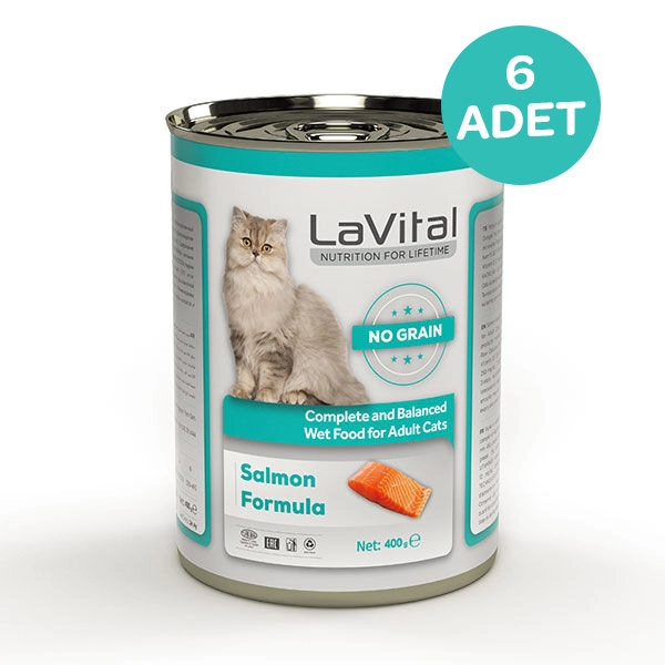 La Vital Somonlu Yaş Kedi Maması 400 Gr x 6 Adet - 1