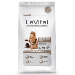 LaVital Kuzu Etli Kısırlaştırılmış Yetişkin Kuru Kedi Maması 12 kg