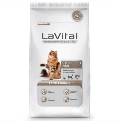 LaVital Kuzu Etli Kısırlaştırılmış Yetişkin Kuru Kedi Maması 12 kg - 1