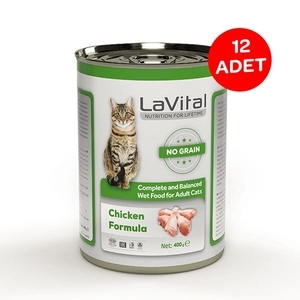 La Vital Tavuklu Yaş Kedi Maması 400 GR X 12 Adet