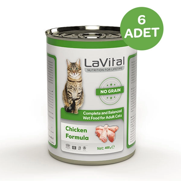La Vital Tavuklu Yaş Kedi Maması 400 Gr x 6 Adet - 1