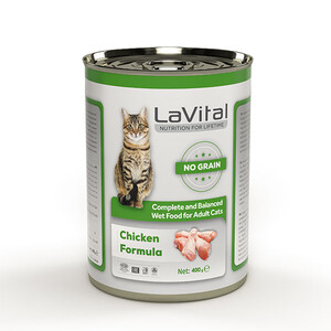 LaVital Tavuk Etli Tahılsız Ezme Yetişkin Yaş Kedi Maması 400 g