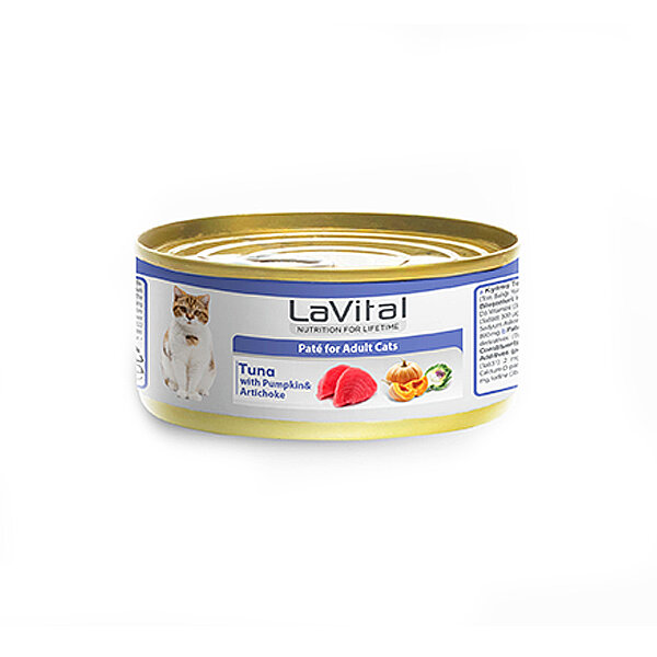 LaVital Ton Balıklı, Balkabaklı ve Enginarlı Yetişkin Yaş Kedi Maması 85 g - 1